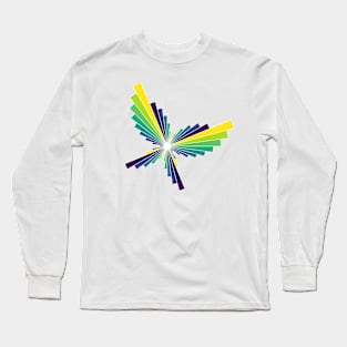 Peacock Butterfly | Flying Wings Bar Charts White Long Sleeve T-Shirt